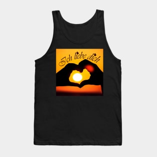 Ich liebe dich ( I love you in German) - Sepia Tank Top